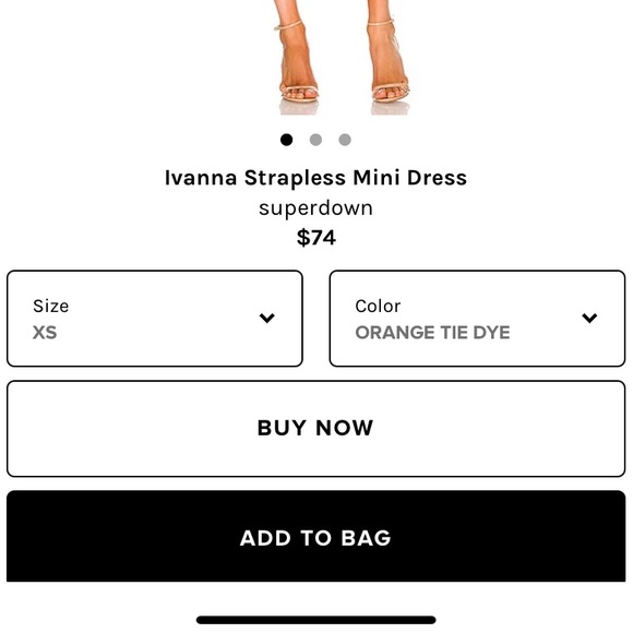 Revolve Superdown xs mini dress tie dye - Picture 2 of 2